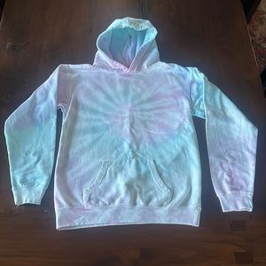 Dreamsicle girls XL tie dye hoodie, pink & blue